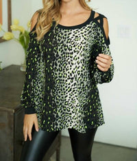 White Birch - Cut Out Leopard Top