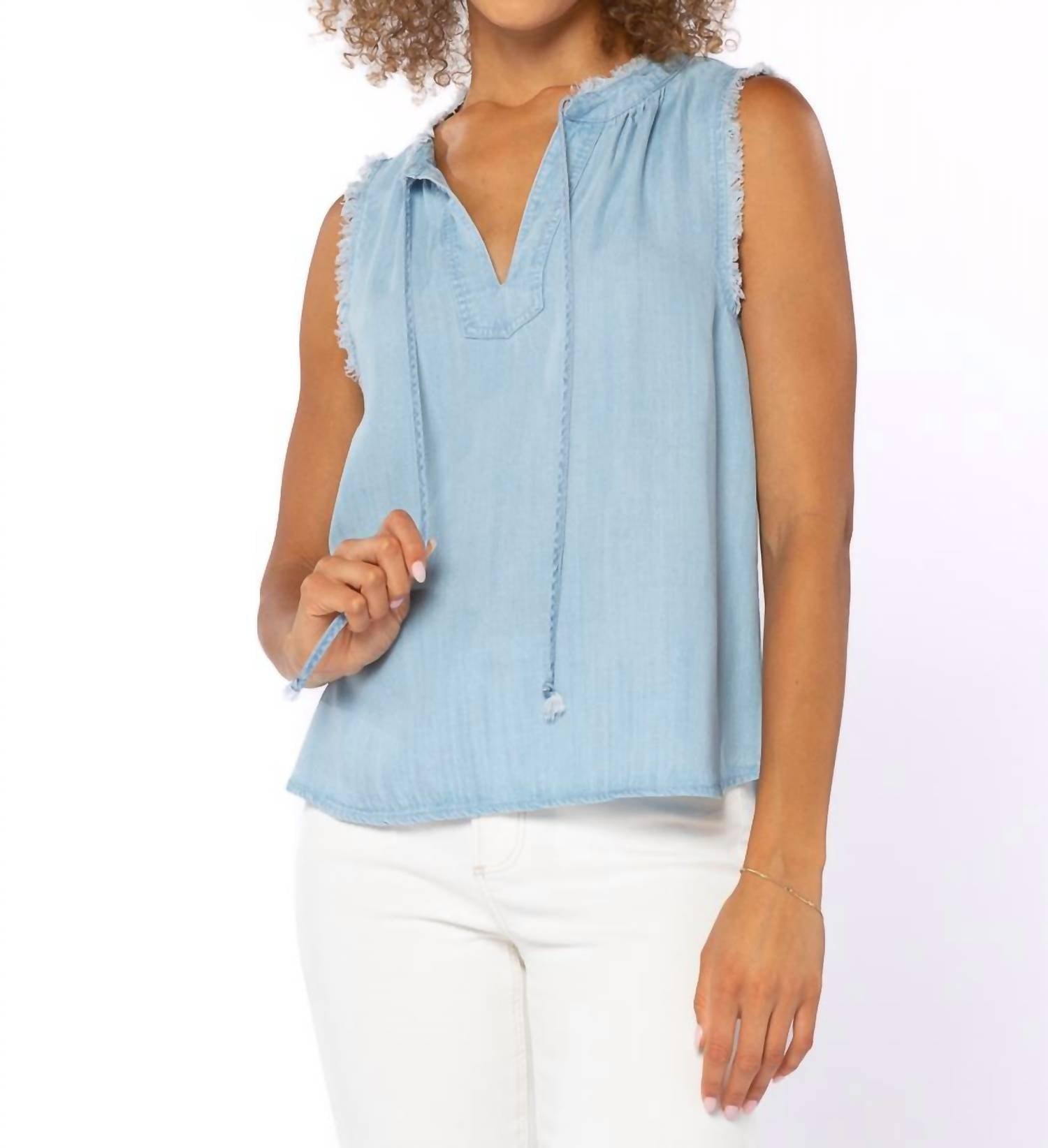 Velvet Heart - Chambray Sleeveless Top