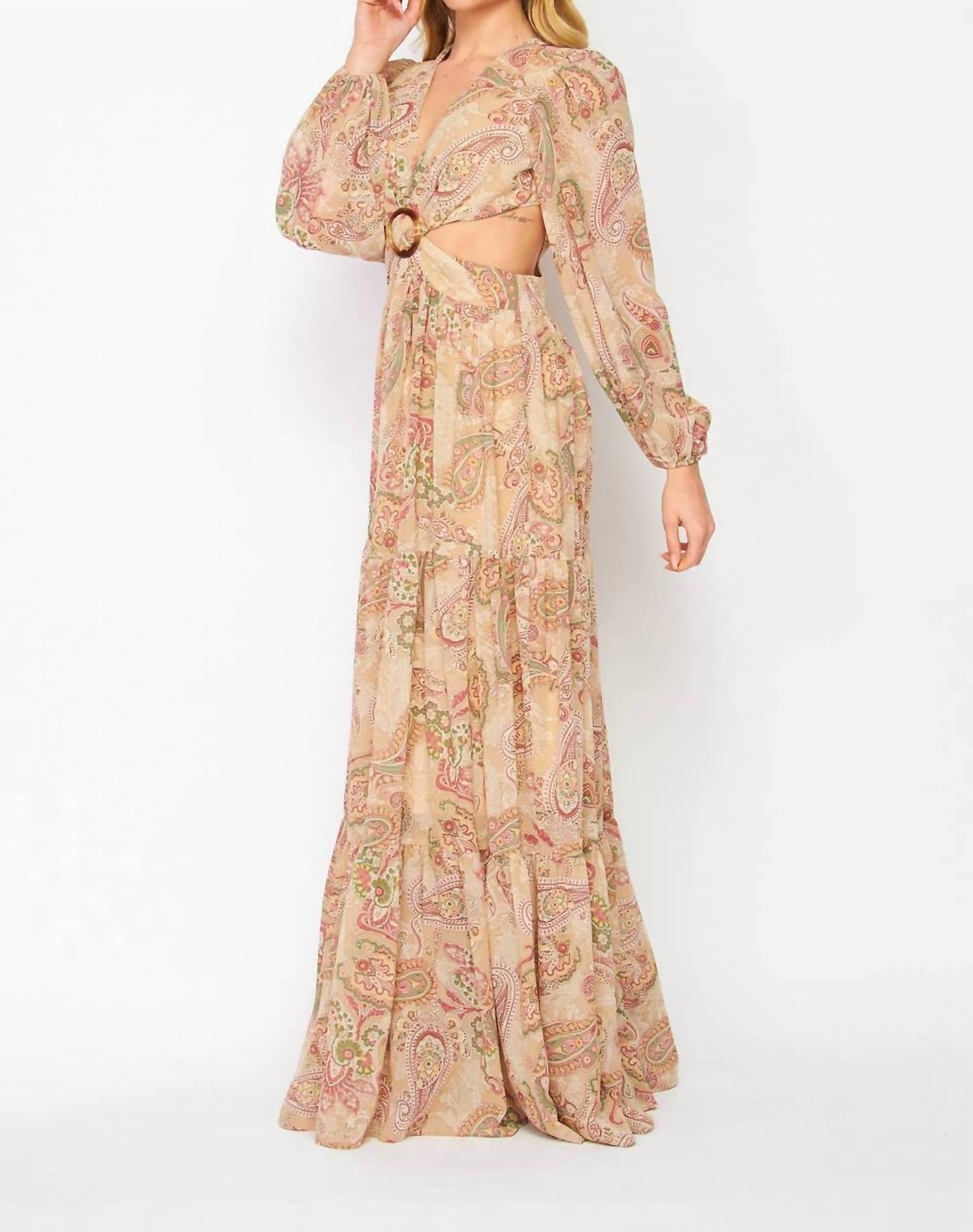 Big Hit Fashion - Earth Angel Paisley Maxi Dress