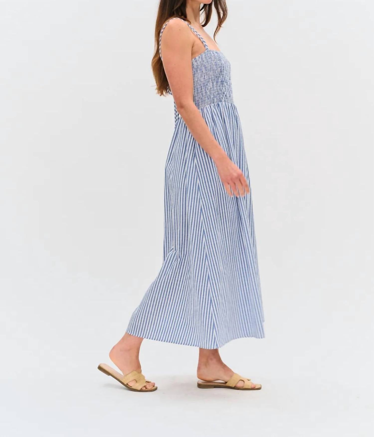 Six/Fifty - Ebony Stripe Poplin Dress
