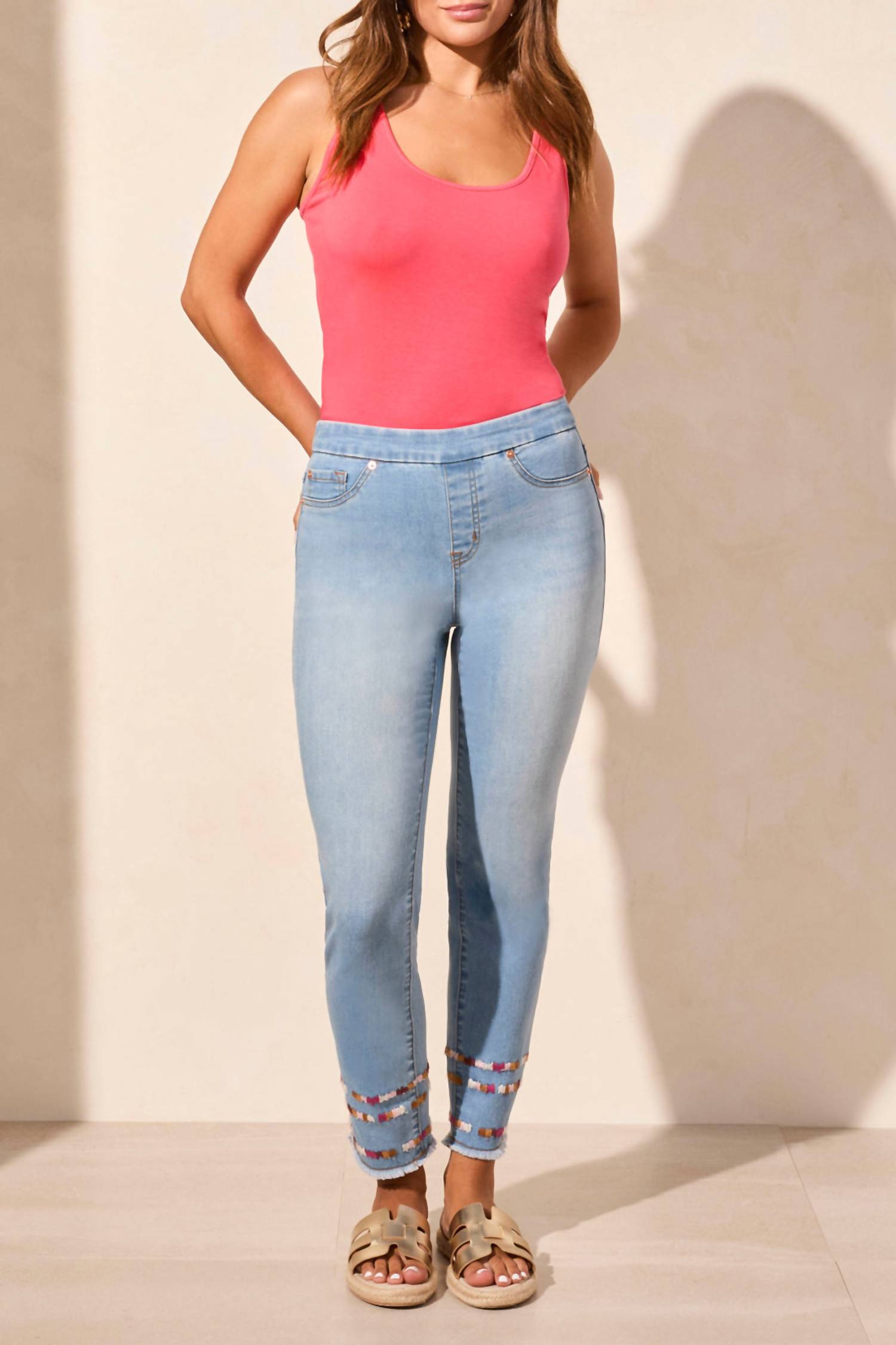Tribal - Pull-on Slim Ankle Jeans