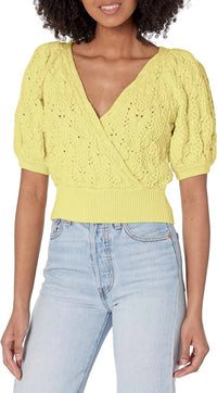 Astr - Elowen Short Sleeve Loose Knit Sweater