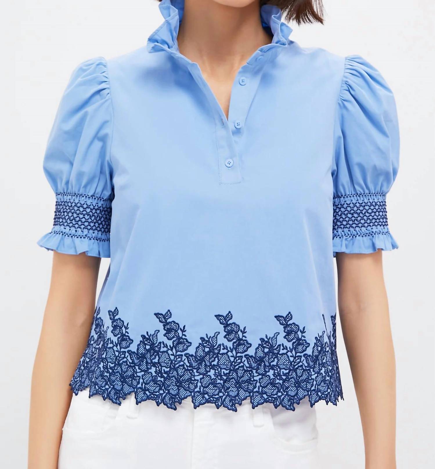 Hyacinth House - Eliza Embroidered Blouse