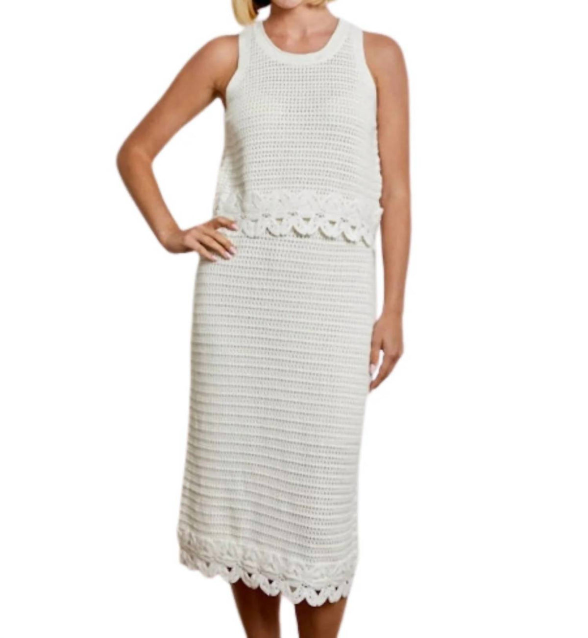 Design History - Evelyn Sweater Tank And Skirt Set
