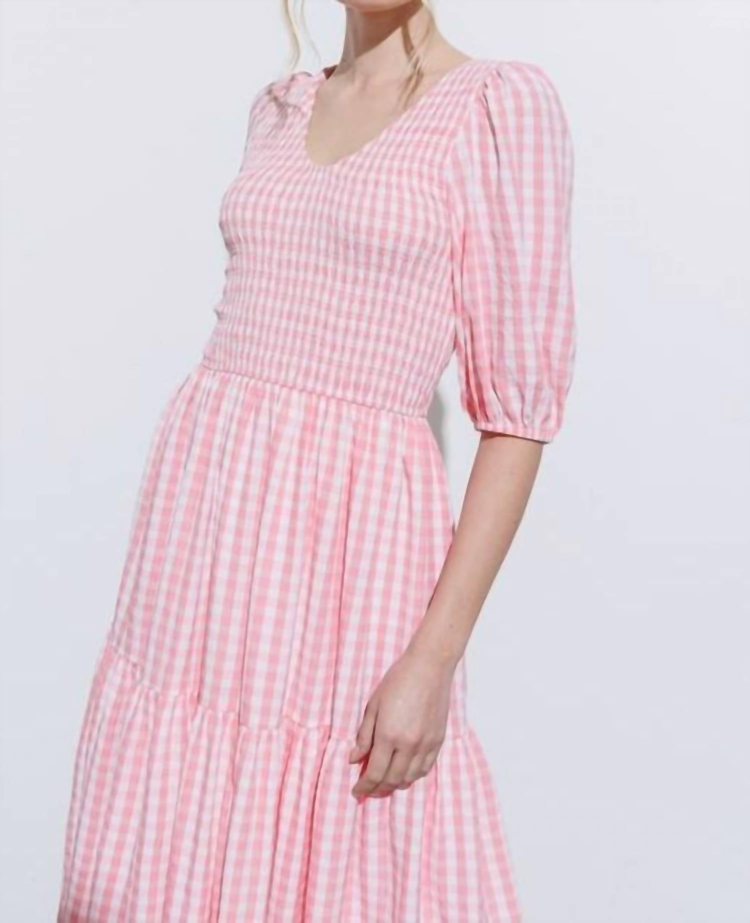 Aaron & Amber - Pink Gingham dress