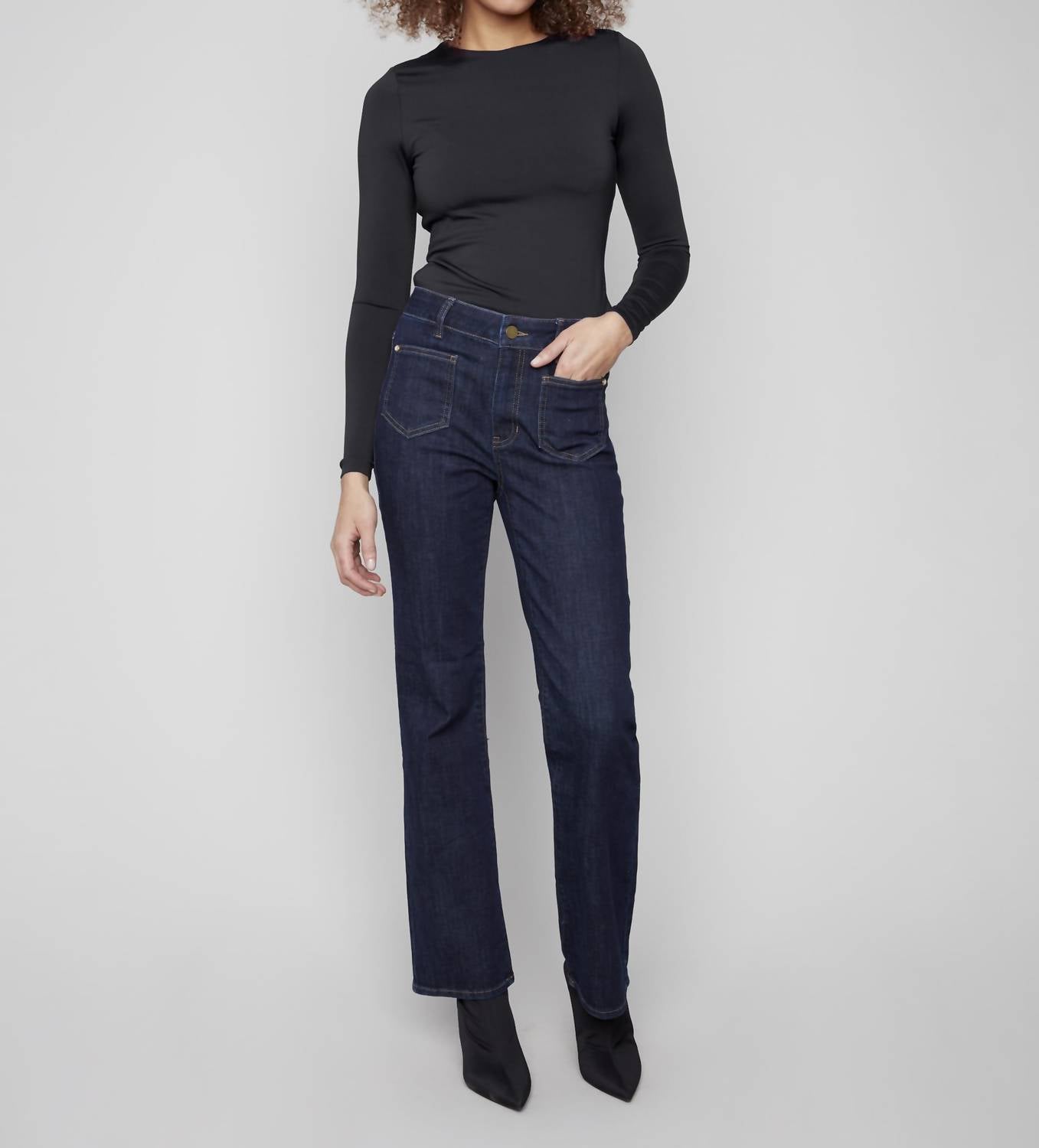 Charlie B - Flare Leg Stretch Denim Pants