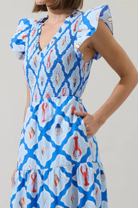Sugarlips - Lobster Bay Sunfire Tiered Midi Dress