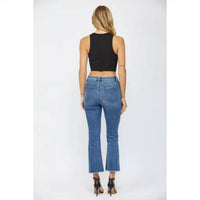 Mica Denim - High Rise Crop Flare Jeans