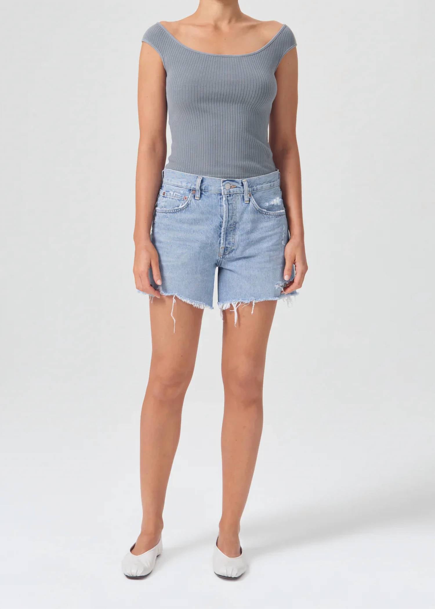 Agolde - Parker Cotton Long Shorts