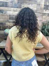 Cozy Co. - Open Knit V Neck Vest