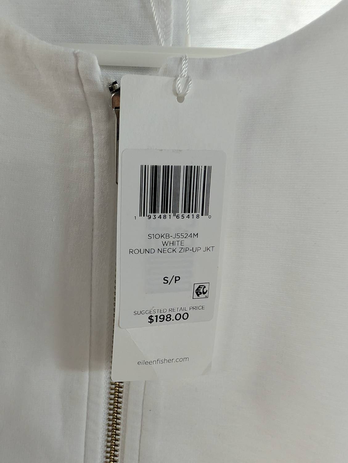 Eileen Fisher - EILEEN FISHER ROUND NECK ZIP-UP JACKET