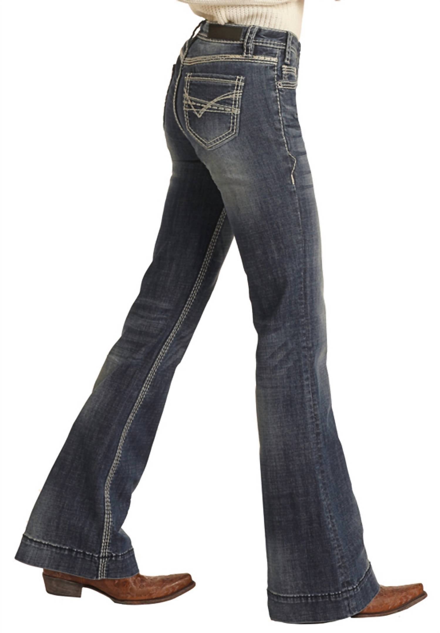 Rock & Roll Denim - Women's Mid Rise Trousers