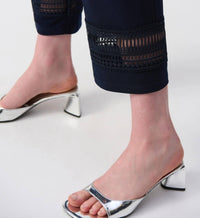 Joseph Ribkoff - Lace Trim Cropped Pants