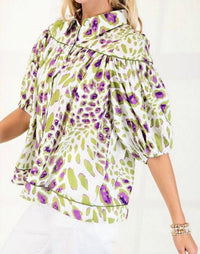 Gigio - Colorful Cowgirl Leopard Top