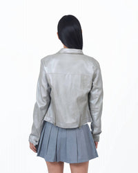 Jkt Nyc - Alexa Metallic Leather Jacket