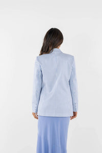 Emily McCarthy Bristol Blazer in grapemist stripe - women's jacket - alternate view