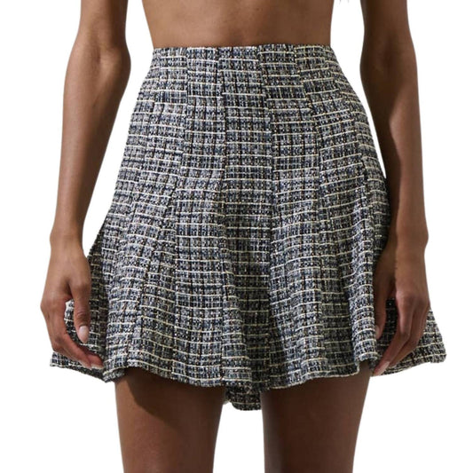 Sugarlips - Gisella Tweed Zivy Flare Mini Skirt