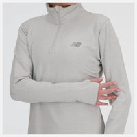 New Balance Sport Essentials Space Dye Quarter Zip Jacket in ash heather - women's jacket - view 7