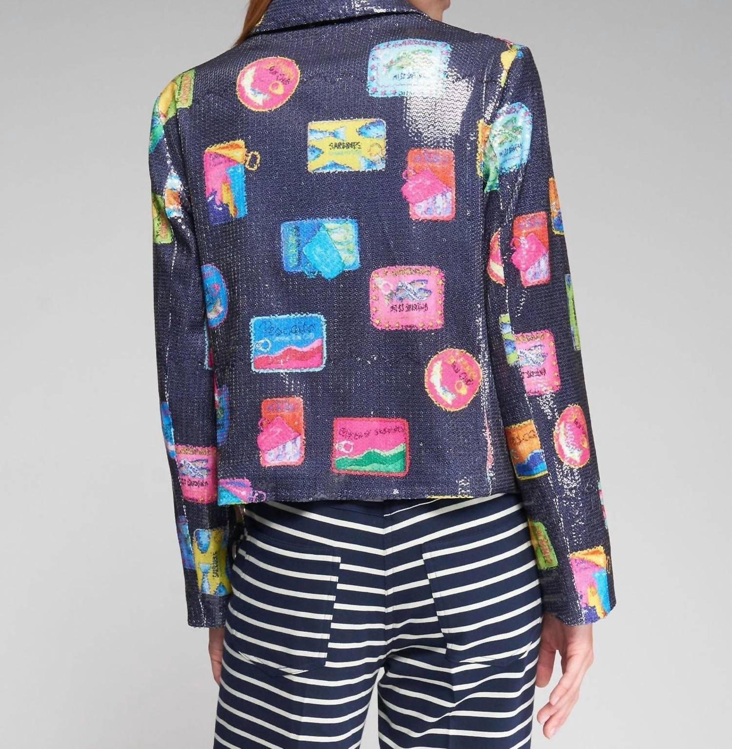 Vilagallo - Women's Midnight Pop Print Shimmer Jacket