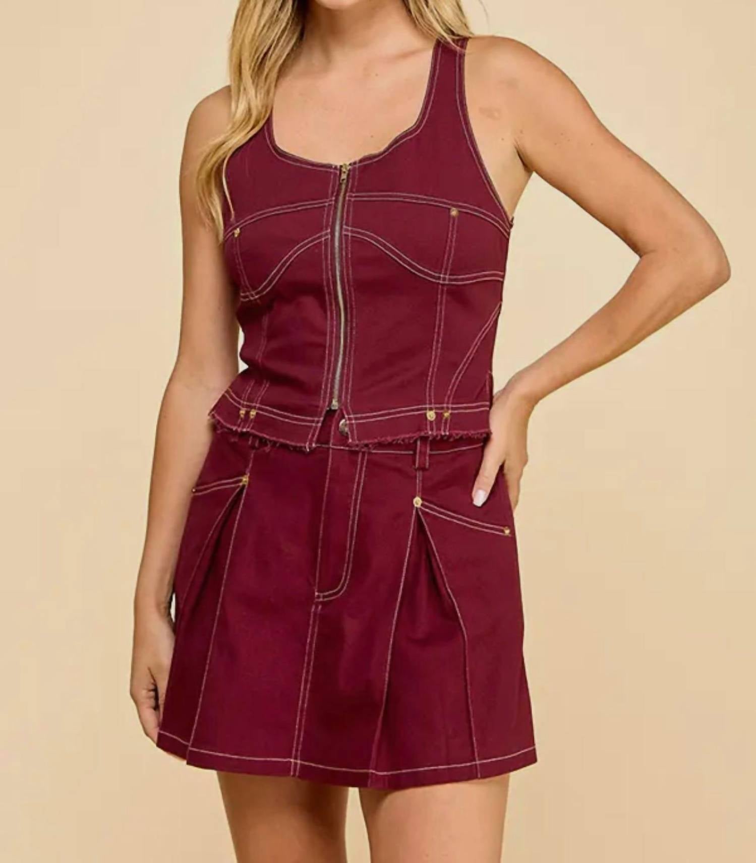 Baby Pink - Tank & Mini Skort Set