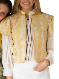 Exvoto - Amber Darby Embroidered Reversible Linen Vest