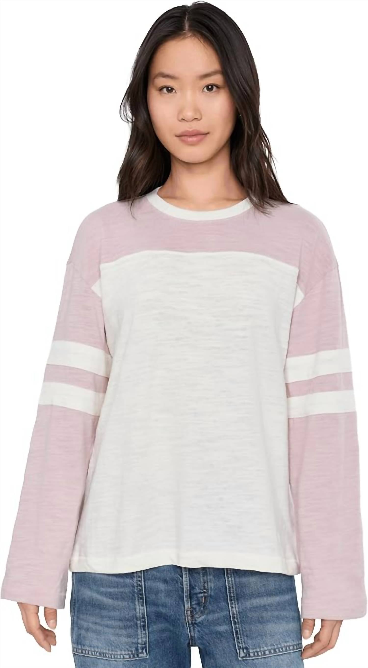 Faherty - Sunwashed Slub Varsity Long Sleeve Tee
