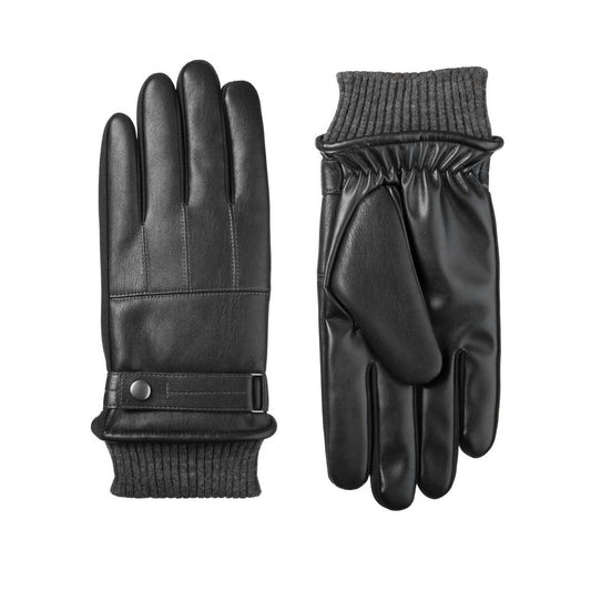 Men's Faux Leather Sleek Heat Winter Gloves