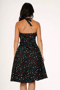 Orchid Bloom - Halter Swing Dress