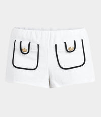 L'Agence - Fine Line Amiya Cotton Cover-up Shorts