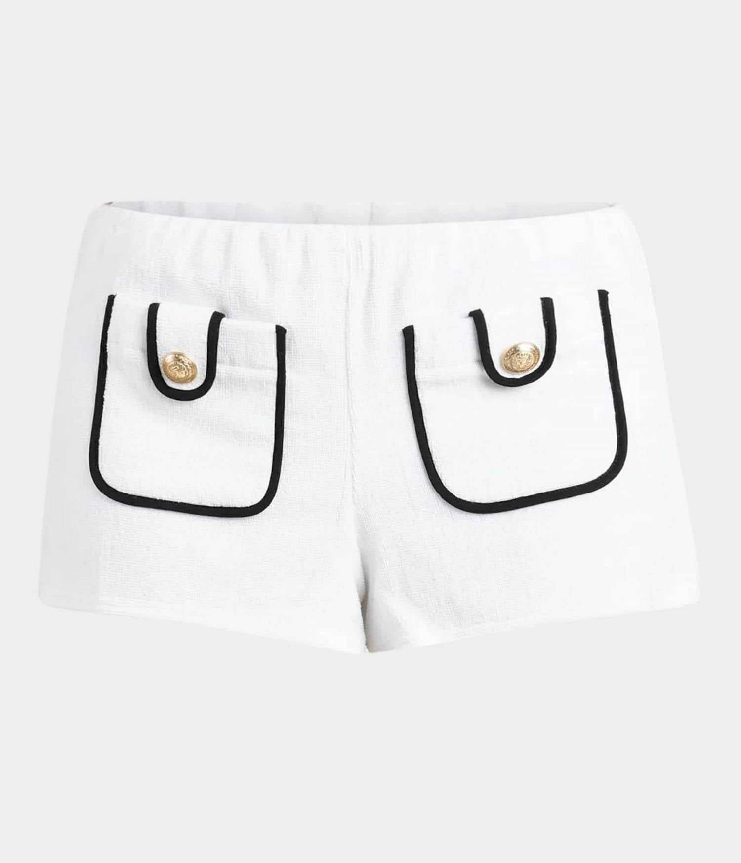 L'Agence - Fine Line Amiya Cotton Cover-up Shorts