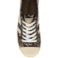 Gola Women's Coaster Animal Print Trainer Sneaker in tan off white - women's sneaker - alternate view