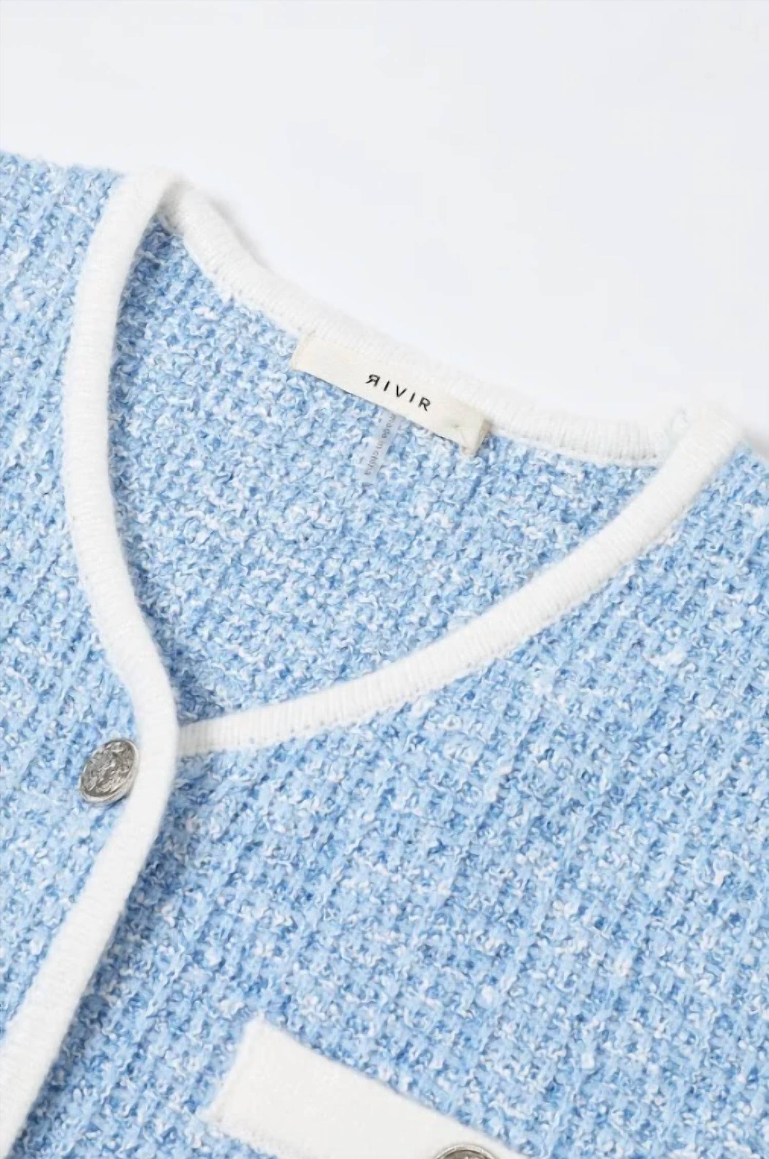 Rivir - Women's Round Neck Sweater Jacket