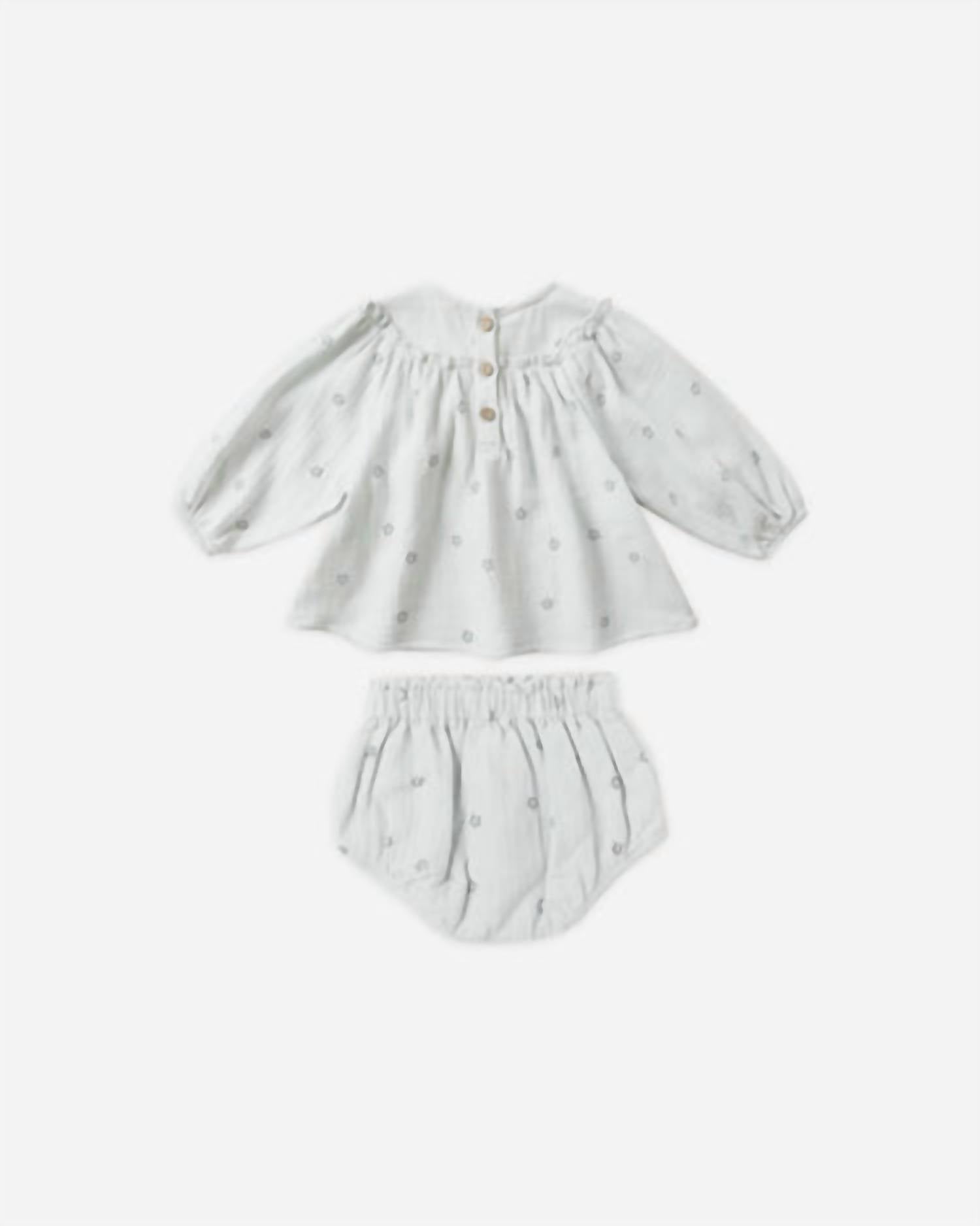 Quincy Mae Girls' Mia Top And Bloomer Set in twinkle - item - detail view