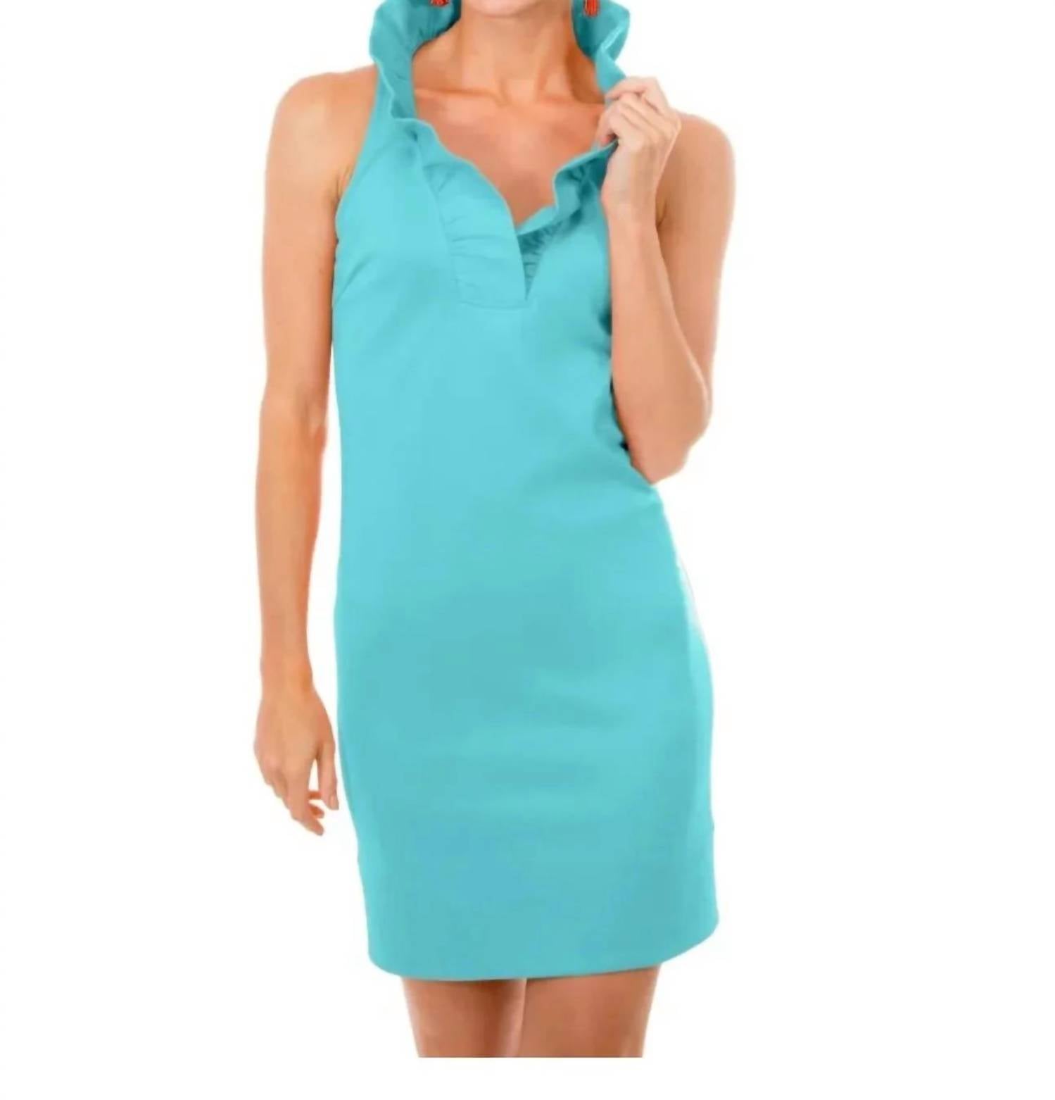 Gretchen Scott - Women's Jersey Ruffneck Sleeveless Dress