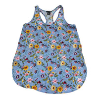 Aqua - Women's Floral Racerback Tank Top