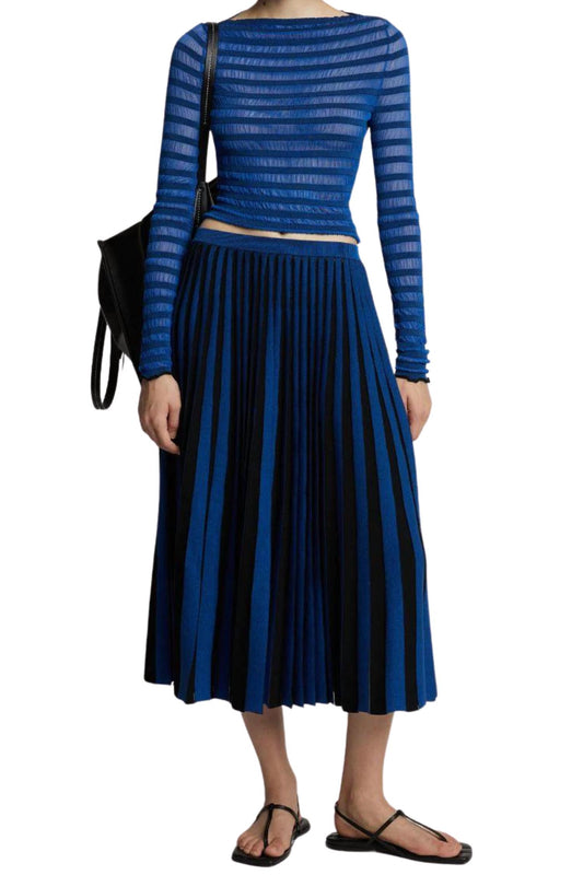 Proenza Schouler White Label - Sheer Stripe Knit Skirt