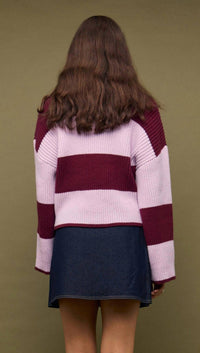Minkpink - Freja Stripe Chunky Knit Sweater
