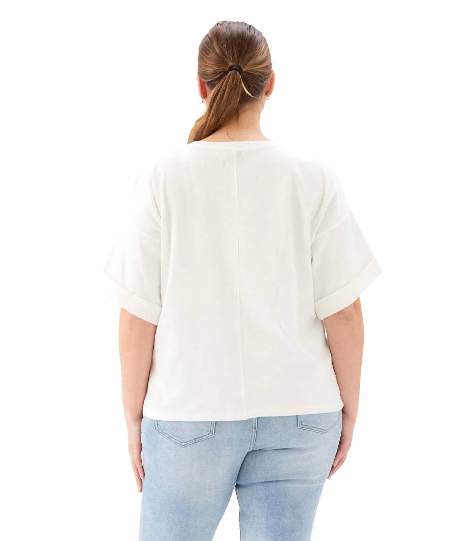 Karen Kane - Ribbed Cuffed Sleeve Top