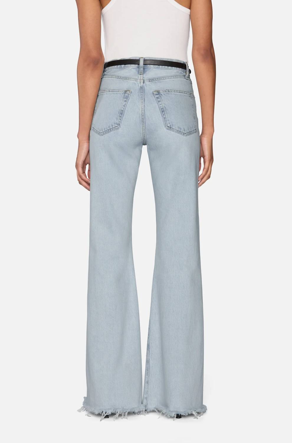 Frame - Lax Wisp Raw Fray Flare Jeans