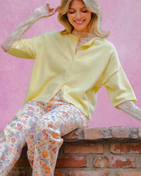 Ee:Some - Half Sleeve Button Down Cardigan