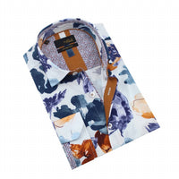 Eight X - Men's Watercolor Falling Flower Button Down Shirt