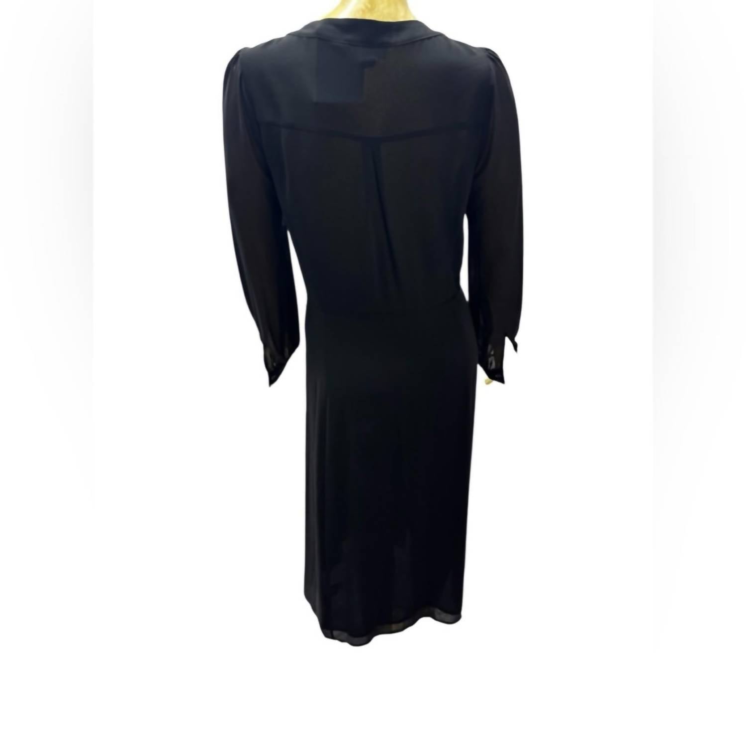 MICHAEL KORS Elegant Button-down Midi Dress in black - women's dress - alternate view