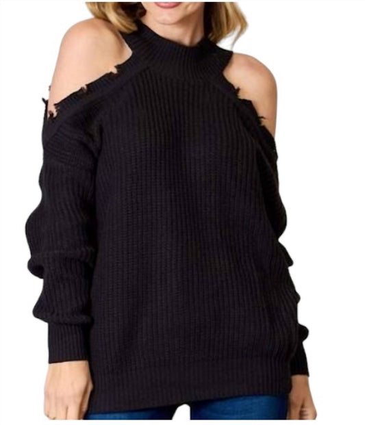 Cutout Shoulder Sweater