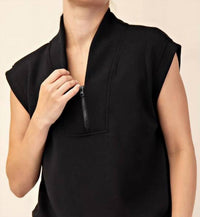 Rae Mode - Scuba Luxe V-neck Sleeveless Top
