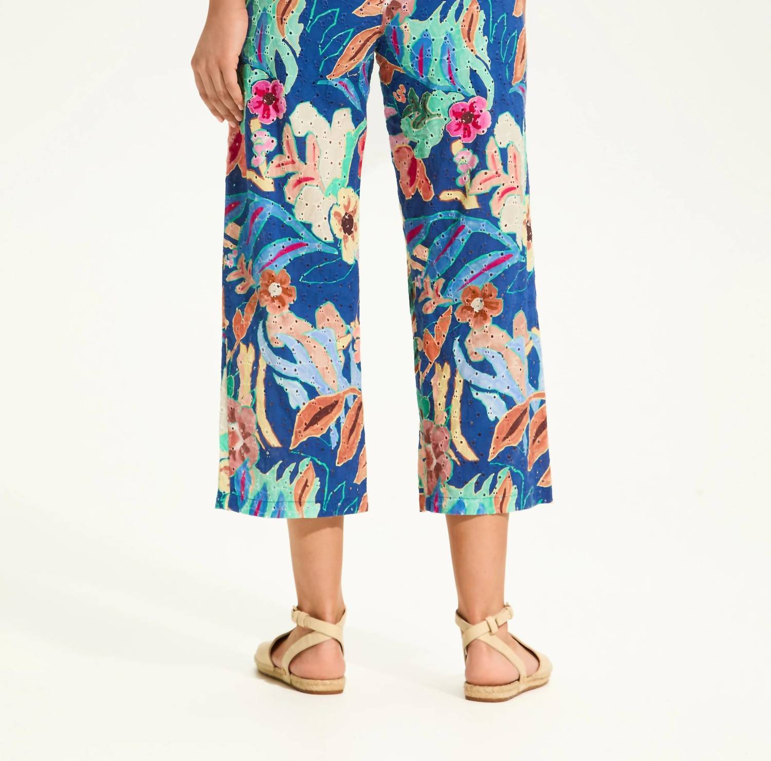 Fdj - Emmy Eyelet Pull-on Crop Wide Leg Pant