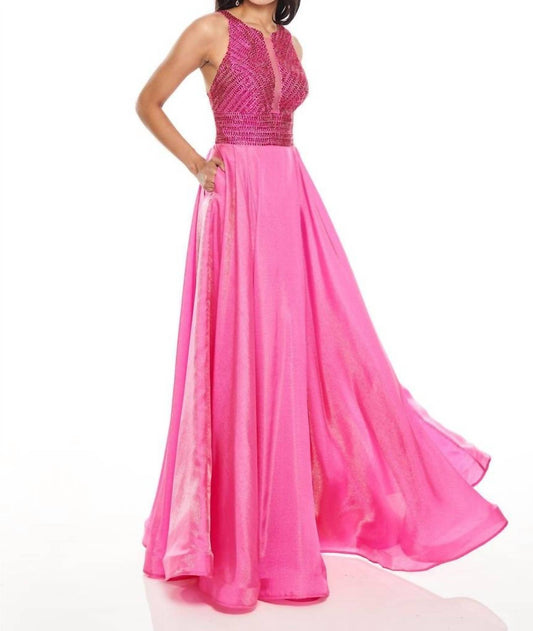 Rachel Allan - Beaded Fit And Flare Prom Gown