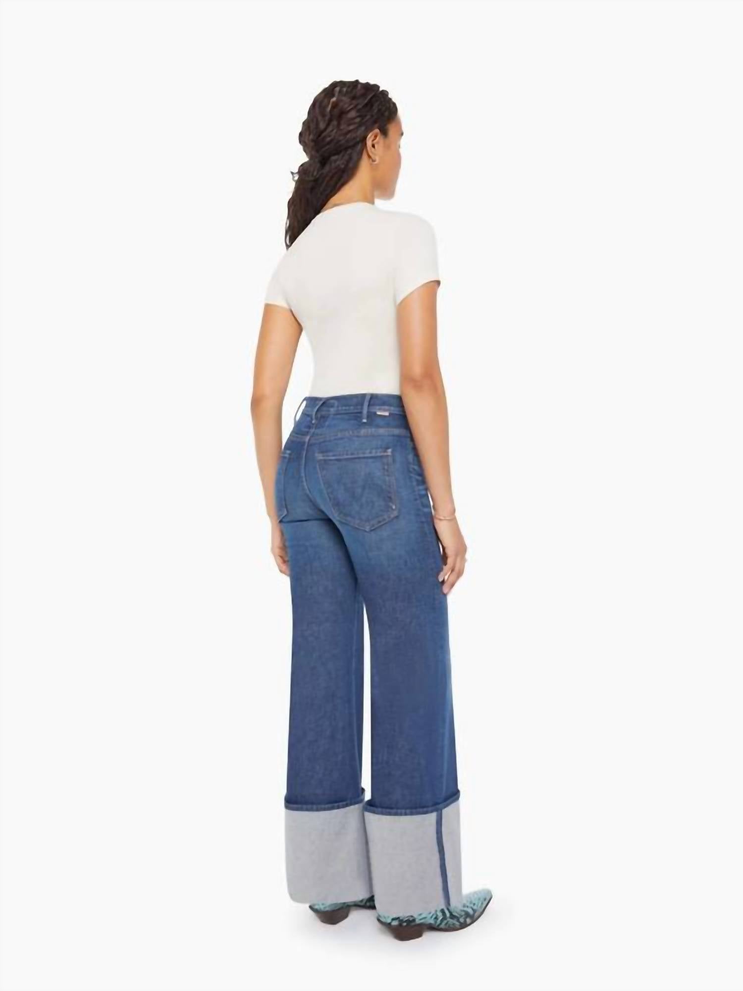 Mother - Lil Hustler Roller Sneak Cuff Jeans - Petite