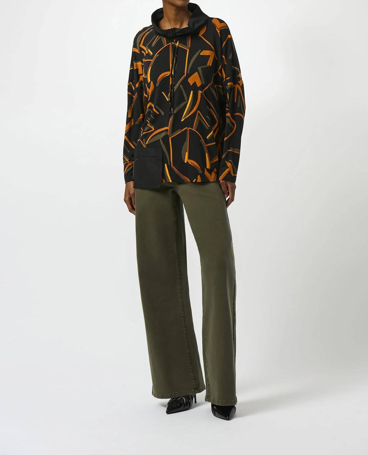 Joseph Ribkoff - Abstract Print Top With Pocket