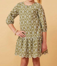 Hayden La - Eyelet And Crochet Patterned Scallop Dress