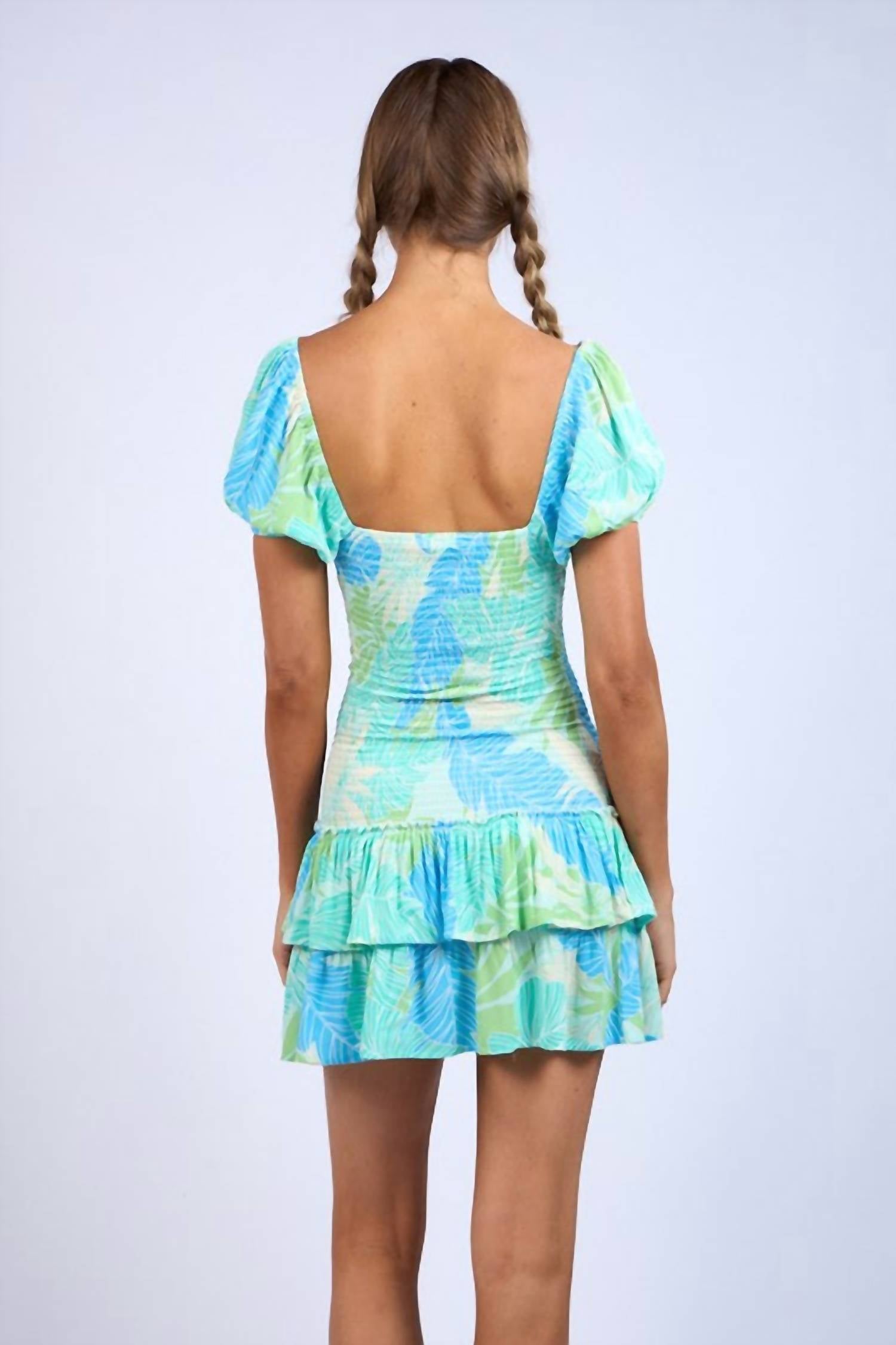 Sky To Moon - Leaf Layered Mini Dress